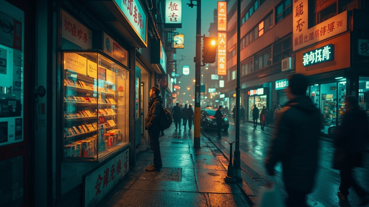 便利店买烟场景
